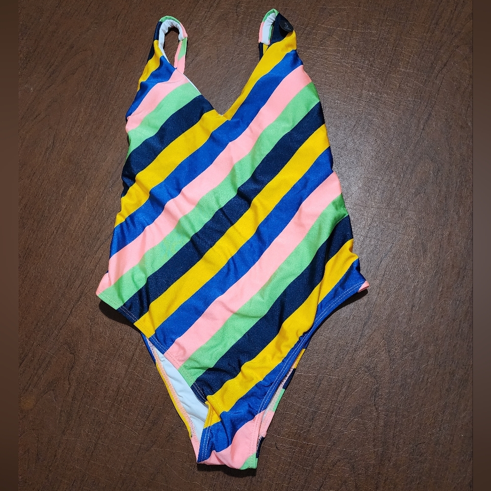 Cotton On Body Multicolor Striped Swimsuit